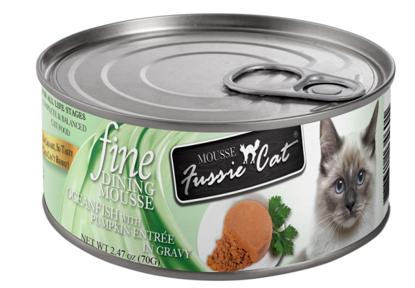 Fussie Cat Fine Dining Canned Ocean Fish With Pumpkin Entree 2.47oz Online Sale