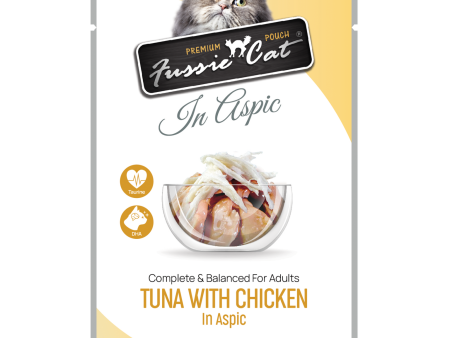 Fussie Cat Pouch Tuna With Chicken In Aspic 2.47oz For Sale