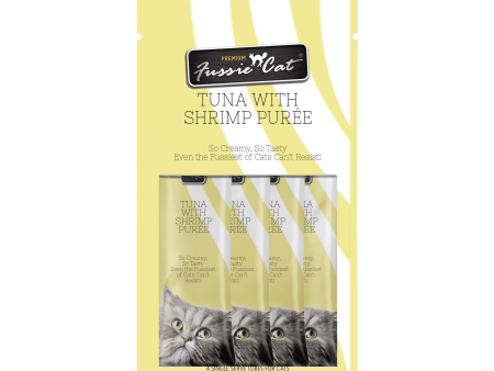 Fussie Cat Tuna & Shrimp Puree 4 Pack Discount