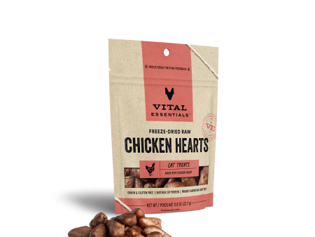 Vital Essentials Freeze Dried Cat Treats Chicken Hearts 0.8oz Fashion