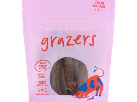 Bocce s Grazers Beef & Carrot Jerky Sticks 4oz Online now