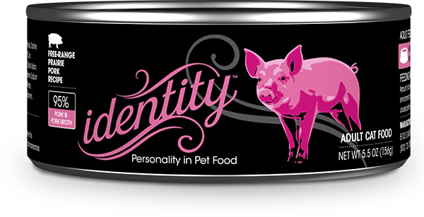 Identity Pet Cat Canned 95% Free Range Prairie Pork Recipe 5.5oz Discount