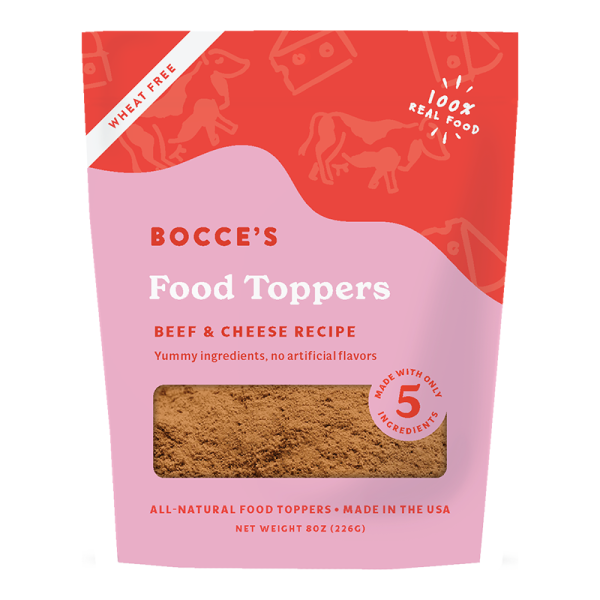 Bocce s Food Toppers Beef & Cheese Recipe 8oz Fashion