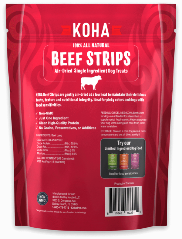 Koha Air Dried Beef Lung Strips 3.25oz Cheap