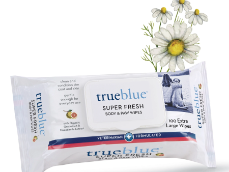 TrueBlue Super Fresh Body & Paw Wipes 100ct Online Hot Sale