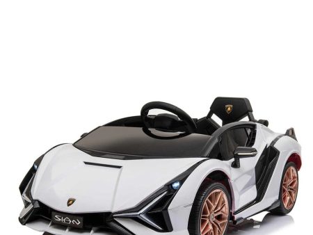 Lamborghini Sian 12V Ride on Car - 1 Seater - White Online