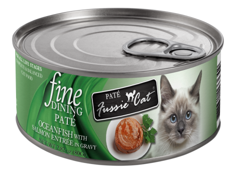 Fussie Cat Canned Fine Dining Oceanfish & Salmon Pate 2.8oz Online now