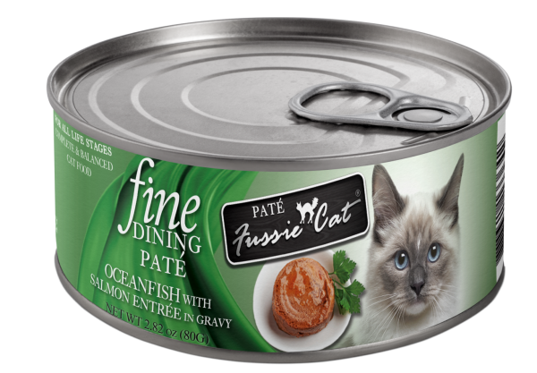 Fussie Cat Canned Fine Dining Oceanfish & Salmon Pate 2.8oz Online now