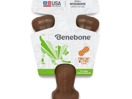 Benebone Dog Chew Wishbone Peanut Butter Hot on Sale