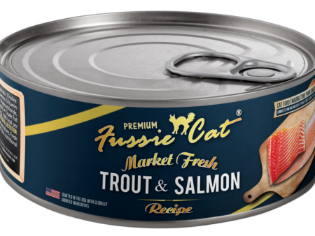 Fussie Cat Market Fresh Canned Cat food Trout & Salmon 5.5oz Fashion