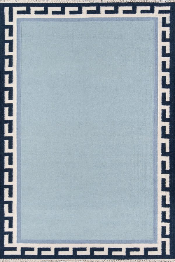 Erin Gates Thompson THO-8 Blue Contemporary Hand Woven Rug Supply