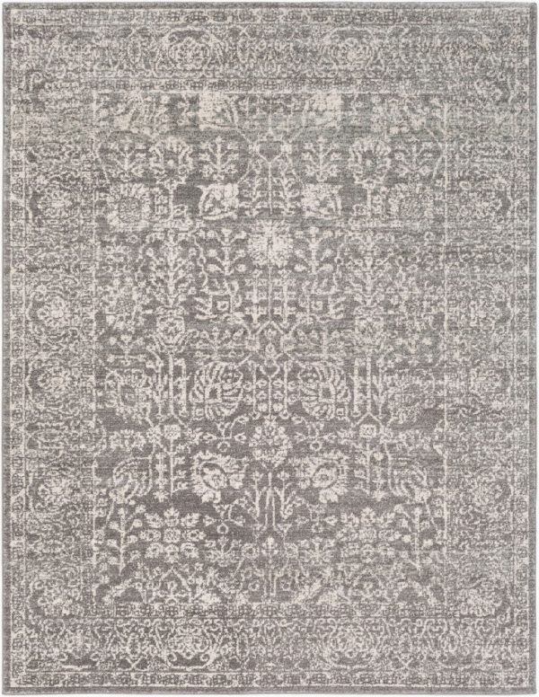 Surya Harput HAP-1029 Charcoal Traditional Machine Woven Rug Hot on Sale