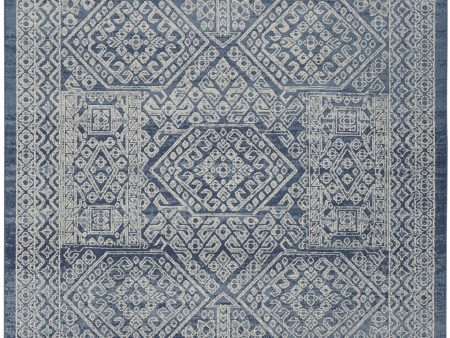 Nourison Home Lillian LIL03 Navy Cream Traditional Flat Weave Rug Supply