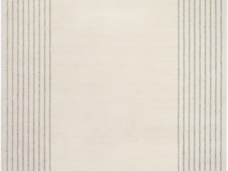 Nourison Home Ivory Hues IVH03 Ivory Grey Contemporary Power-loomed Rug Online Hot Sale