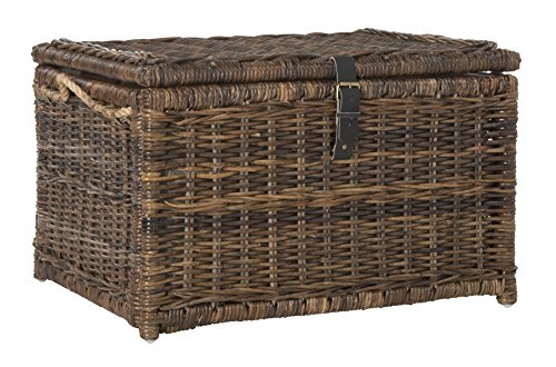 happimess Caden 30  Wicker Storage Trunk, Brown Cheap