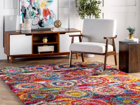 nuLOOM Kindra Circles Shaggy Area Rug Online Sale