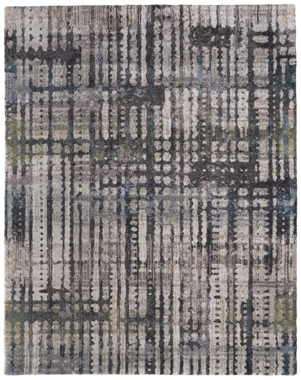 Feizy Skyview 39QBF Gray Beige Modern Industrial Rustic Machine Made Rug Discount