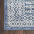 Nourison Home Lillian LIL03 Navy Cream Traditional Flat Weave Rug Supply