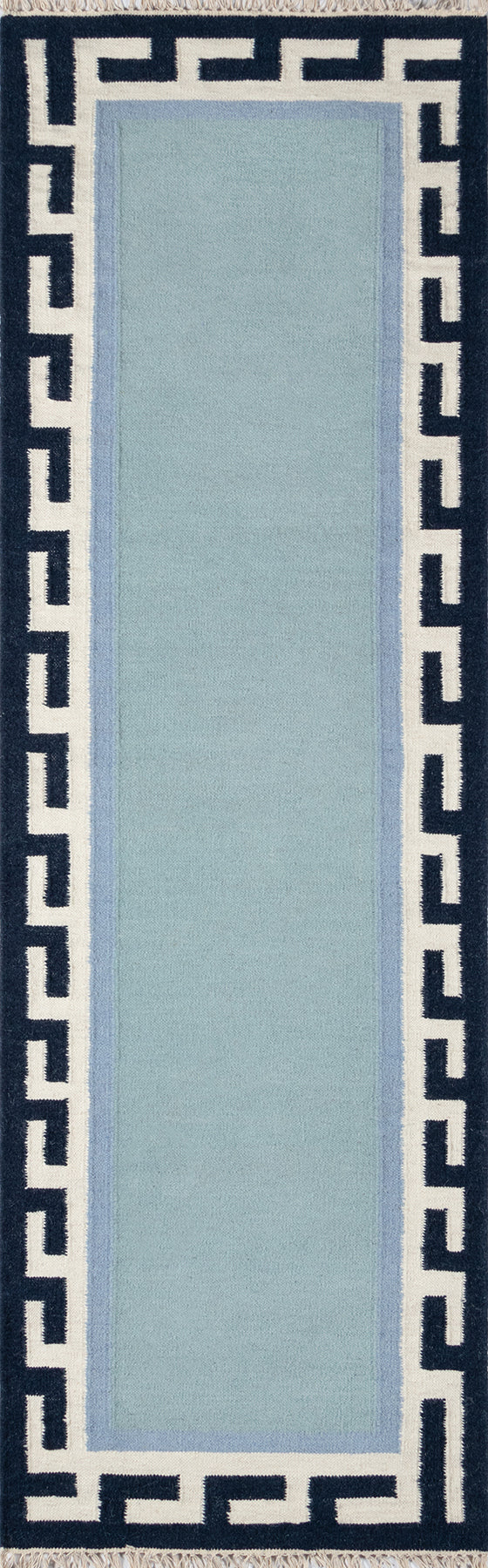 Erin Gates Thompson THO-8 Blue Contemporary Hand Woven Rug Supply