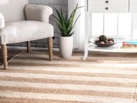 nuLOOM Flatweave Alisia Stripes Jute Area Rug Online Sale