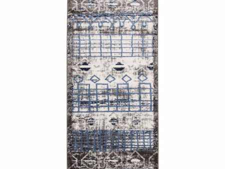 Limited Selena SD-601 Ivory Blue  Transitional Machinemade Rug Fashion