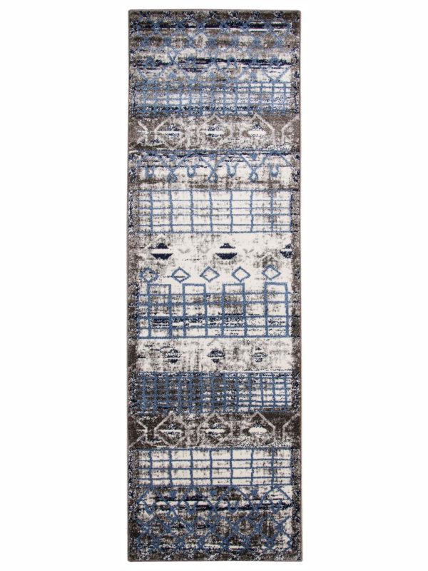 Limited Selena SD-601 Ivory Blue  Transitional Machinemade Rug Fashion