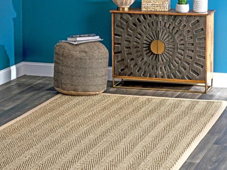 nuLOOM Larnaca Seagrass Herringbone Indoor Outdoor Area Rug Online Sale