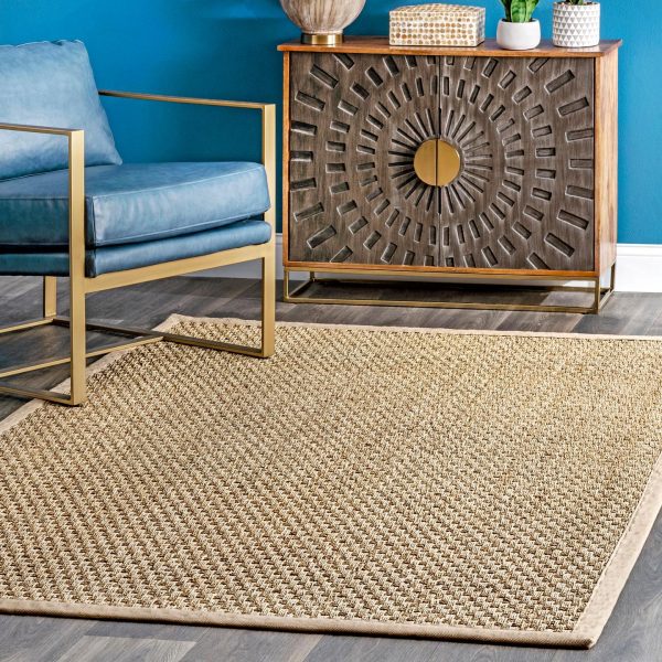 nuLOOM Hesse Checker Weave Seagrass Indoor Outdoor Area Rug Hot on Sale