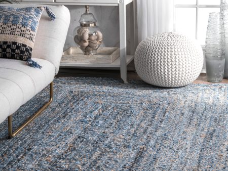 nuLOOM Hand Braided Otelia Denim And Jute Area Rug Supply