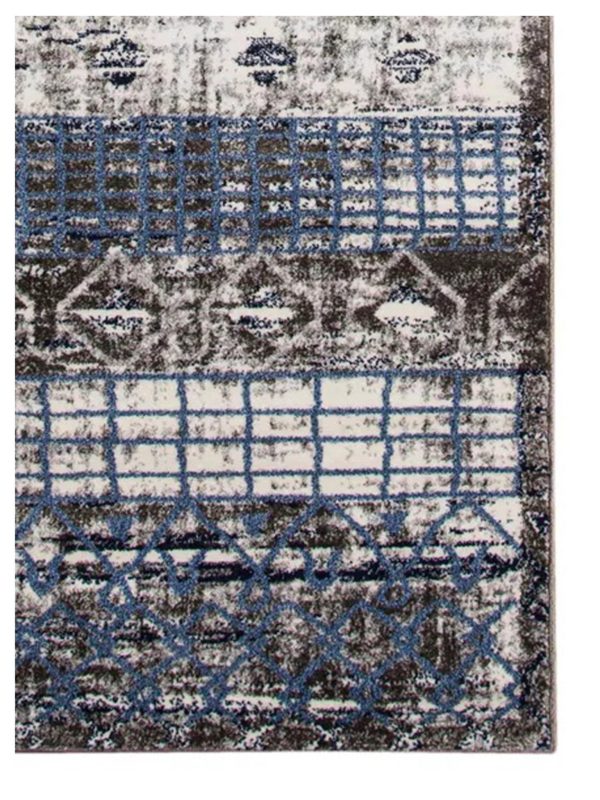 Limited Selena SD-601 Ivory Blue  Transitional Machinemade Rug Fashion