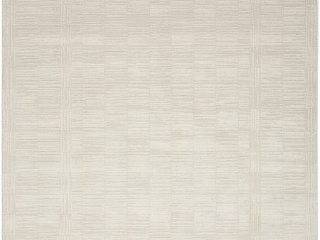 Nourison Home Dew DEW05 Beige Contemporary Jacquard Woven Rug For Sale