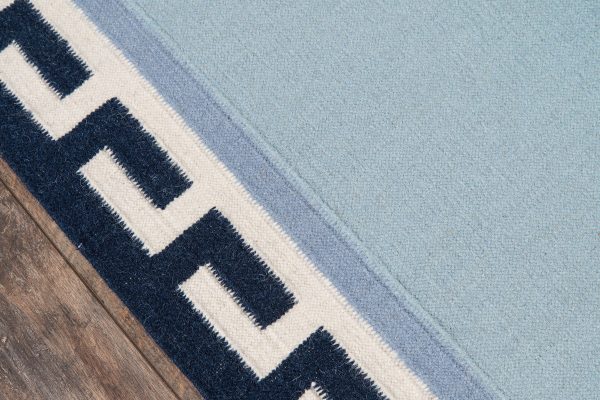 Erin Gates Thompson THO-8 Blue Contemporary Hand Woven Rug Supply