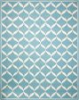 Nourison Home Decor DER06 Aqua White Contemporary Tufted Rug Discount