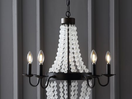 Jonathan Y Nova 5-Light 21.5  Acrylic Beaded LED Chandelier on Sale