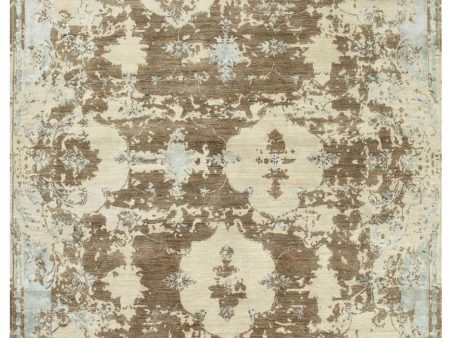 Limited MELBOURNE ME-259 Tan  Transitional Knotted Rug For Discount