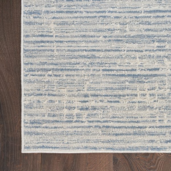 Nourison Home Lillian LIL02 Ivory Blue Contemporary Flat Weave Rug Cheap