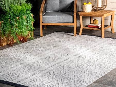 nuLOOM Indoor Outdoor Striped Miriam Area Rug For Sale