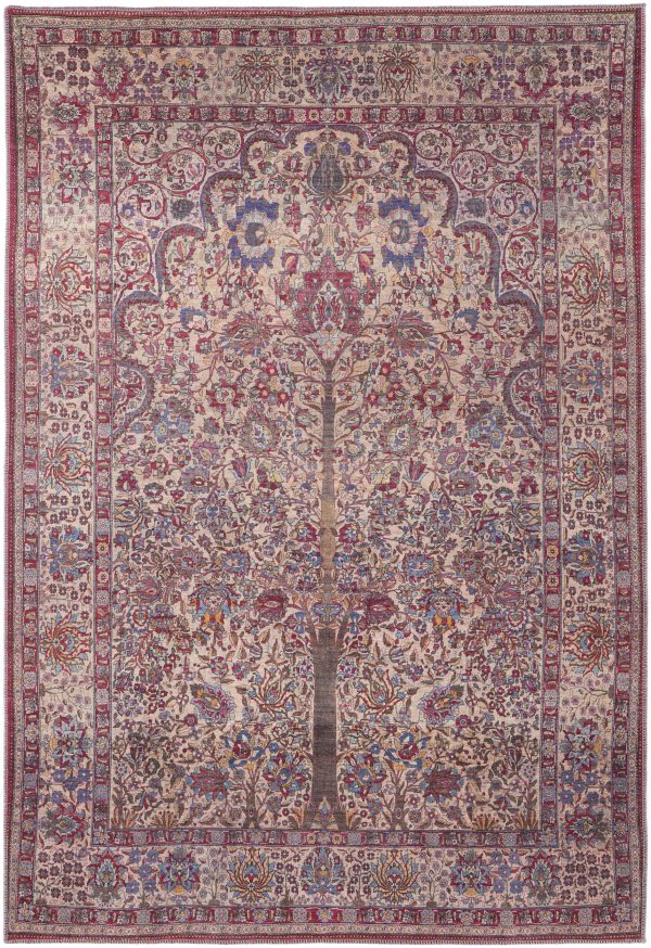 Feizy Rawlins 39HLF Beige Ivory Transitional Vintage Bohemian & Eclectic Machine Woven Rug Online Hot Sale