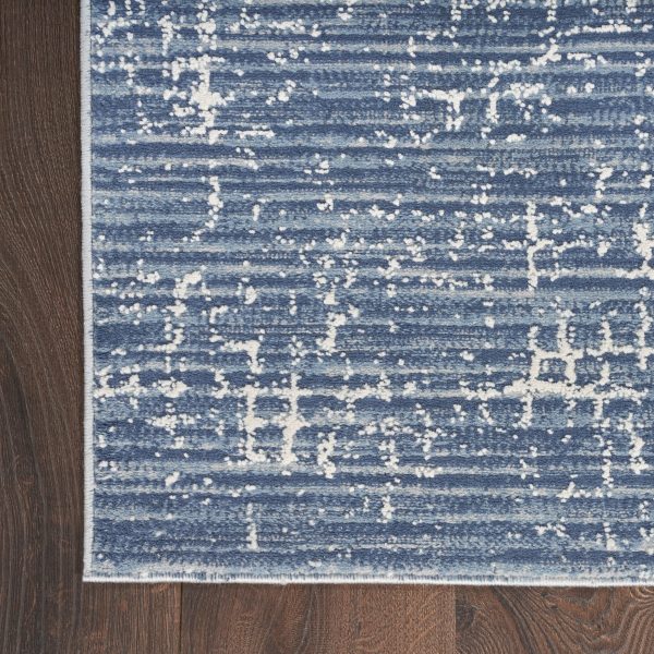 Nourison Home Lillian LIL02 Navy Ivory Contemporary Flat Weave Rug Supply