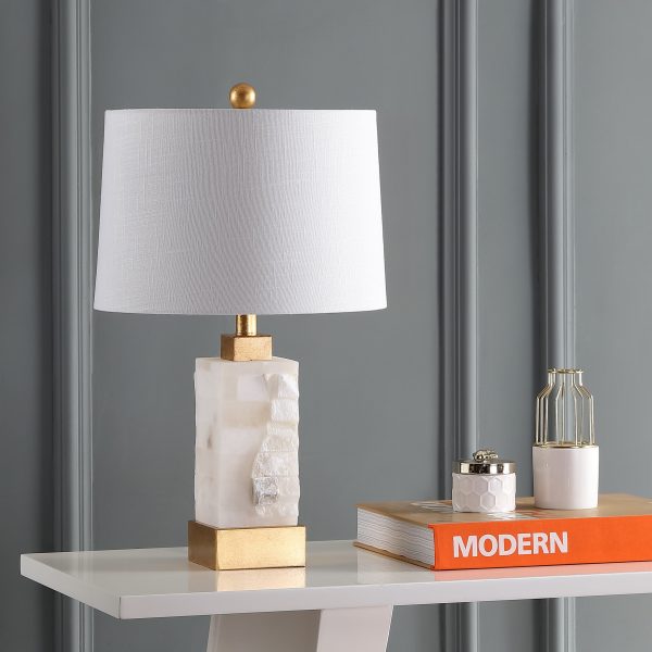 Jonathan Y Eloise 23  Alabaster Metal LED Table Lamp Online