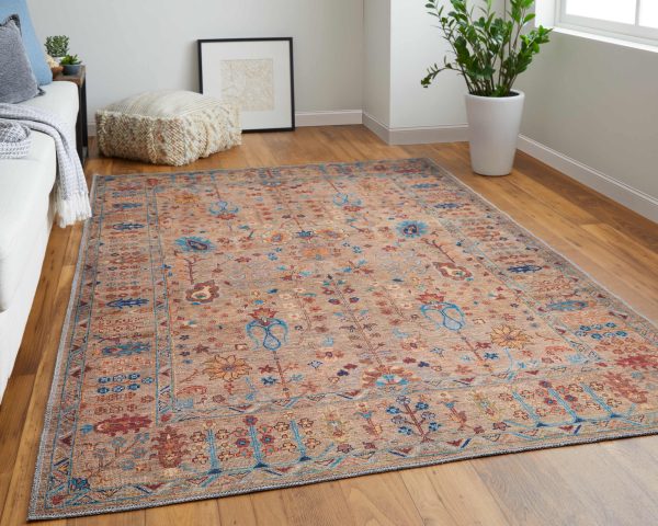 Feizy Rawlins 39HPF Beige Multi Transitional Bohemian & Eclectic Casual Machine Woven Rug Discount