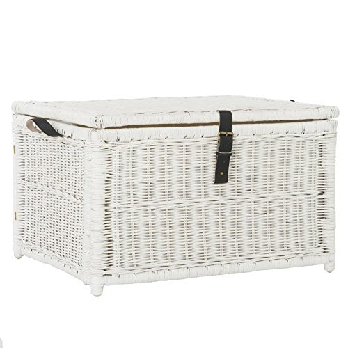 happimess Caden 30  Wicker Storage Trunk, Brown Cheap