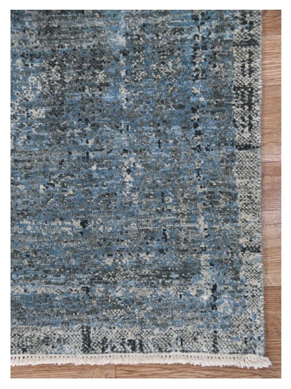 Limited DALBY DA-704 STONE BLUE Transitional Knotted Rug Sale