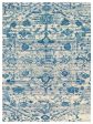 Limited DALBY DA-722 Ivory Blue  Transitional Knotted Rug Online Hot Sale