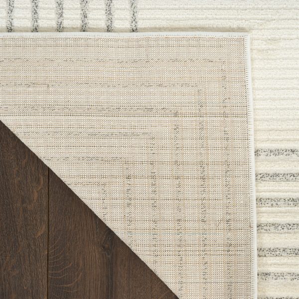 Nourison Home Ivory Hues IVH03 Ivory Grey Contemporary Power-loomed Rug Online Hot Sale