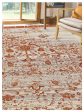 Limited DALBY DA-722 White Ivory Orange  Transitional Knotted Rug Discount