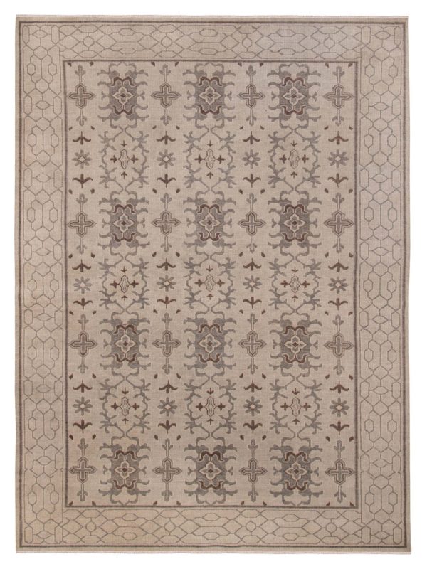 Limited EMRALD EM-207 TAUPE  Traditional Knotted Rug Sale