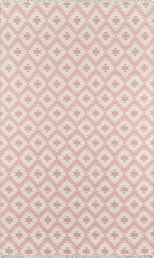 Erin Gates Thompson THO10 Pink Contemporary Hand Woven Rug Online