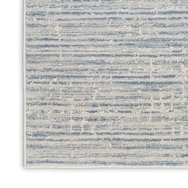 Nourison Home Lillian LIL02 Ivory Blue Contemporary Flat Weave Rug Cheap