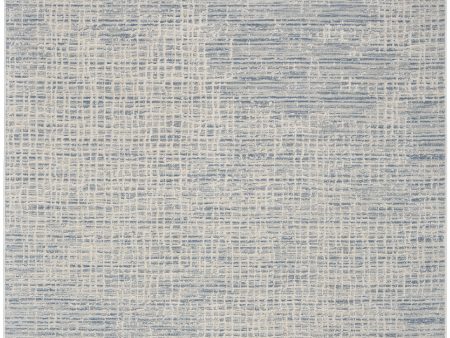 Nourison Home Lillian LIL02 Ivory Blue Contemporary Flat Weave Rug Cheap